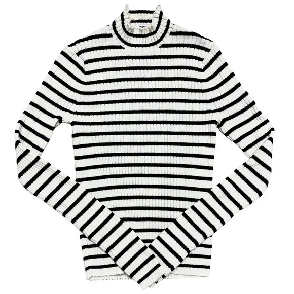 Bar III Striped Bell-Sleeve Sweater Candy Pop XL並行輸入品　送料無料 Bar III Womens Black Striped Mesh Inset Long Sleeve Above The Knee